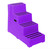 Excelsior 4 Tread Heavy Duty Plastic Safety Step, purple industrial step stool with four non-slip treads and sturdy design.