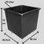 Excelsior 72 Litre Small Bar Bottle Bin - Recycled Plastic, black waste bin with dimensions 51 cm height, 46.5 cm width, and 46.5 cm depth, equipped with wheels for mobility.