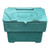 Excelsior 115 Litre 125kg Green Grit Storage Bin - Optional Salt, a durable green plastic grit storage bin with a hinged lid designed for storing salt or grit.