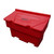 Excelsior 200 Litre 250kg Grit Storage Bin - Optional Salt, red plastic grit and salt storage container with lid.