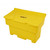 Excelsior 200 Litre 250kg Grit Storage Bin - Optional Salt, yellow plastic grit and salt storage bin with a lid for outdoor use