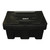 Excelsior 350 Litre 400kg Recycled Grit Bin - Optional Salt, black plastic grit storage container with lid labeled 'GRIT' for storing grit and salt.
