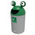 Leafield Space Buddy School Litter Bin, 75 Litre, green and grey outdoor waste bin with a frog face design and cartoon eyes for school or park use.