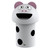 Leafield Mini Animal Buddy School Litter Bin 60 Litre, a cute cartoon animal-themed outdoor waste bin with a playful cow face design.