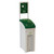 Leafield 82 Litre Midi EnviroBin Indoor Recycling Bin, green and white waste bin with a recycling symbol on the front, designed for food waste collection indoors.