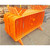 ZND Colour Powder Coated Crowd Control & Site Barrier 2.3 Metre, bright orange crowd control barriers stacked together for construction or event management.