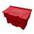 Excelsior Bulk 14+ 200 Litre Grit Storage Bins, red plastic grit storage bin with lid and the word 'GRIT' printed on top.