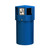 Leafield 70 Litre Octaplus Midi Outdoor Litter Bin, blue cylindrical outdoor trash can with a hexagonal top and multiple opening slots for waste disposal.