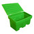 Excelsior 350 Litre Lockable Lidded Outdoor Storage Box, bright green plastic storage container with open lid showing spacious interior, designed for outdoor use with secure lockable lid.