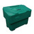 Excelsior 115 Litre Grit Storage Bin Kit With 100kg Rock Salt, green plastic grit storage bin with lid labeled 'GRIT' for salt and grit storage.