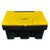Black base yellow lid 350 Litre grit salt storage bin Black base yellow lid 350 Litre grit salt storage bin