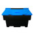 200L recycled black grit bin blue lid including rock salt