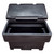 200 Litre recycled black plastic lockable grit salt bin lid open