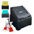 Black 200 Litre recycled grit salt bin with rock salt