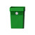Leafield Regent Open Top Post / Wall Litter Bin 50 Litre, green outdoor waste receptacle for public use.