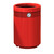 Leafield Monarch Open Top Litter Bin 144 Litre, a red outdoor waste disposal bin with a removable open top design for easy trash disposal.