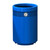 Leafield Monarch Open Top Litter Bin 144 Litre, blue outdoor trash bin with an open top and a small recycling symbol on the front.