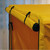 Romold IBC Soft Covered Bunded Spill Pallet 1150L Sump BB1C, yellow collapsible spill containment pallet with black straps and rolled-up cover.