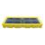 Romold BP3 3 Drum Bunded Spill Pallet 228ltr Sump, yellow and black spill containment pallet for drums with a sturdy yellow outer frame and black drainage grid.