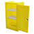 Romold PSC1 990mm High COSHH Bunded Storage Cabinet With Lock, yellow bunded storage cabinet with white shelves and lock mechanism.