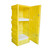 Romold PSC2 1650mm High COSHH Bunded Storage Cabinet With Lock, yellow hazardous storage cabinet with lockable door and multiple shelves for safe chemical storage.