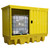 Romold Double IBC Steel Covered Lockable Bunded Spill Pallet BB2HCS, yellow steel spill containment structure with lockable cover and space for an IBC container.