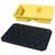 Romold 43 Litre Drip Spill Tray With Mesh Grid ST40, yellow spill tray with raised edges and detachable black mesh grid for leak containment and drip collection.