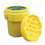 Romold OP1 340ltr Drum Overpack & Storage Container, yellow plastic drum with a removable lid and perforated insert for safe storage and containment.