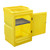 Romold PWSD 980mm High Small Bunded Storage Cabinet With Lock, yellow storage cabinet with doors and inner shelf for safe storage.
