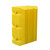 Romold UBP2 Column Beam Guard Protector 695x640x1000mm, yellow high-visibility plastic barrier for construction site safety.