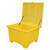 Romold 600 Litre Commercial Tote Storage Container Bin GPSC1, yellow plastic storage bin with lid open