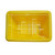 Romold 350 Litre Commercial Tote Storage Container Bin PSB1, yellow plastic storage bin with dimensions and internal compartments marked.