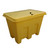 Romold 350 Litre Commercial Tote Storage Container Bin PSB1, bright yellow heavy-duty plastic bin with a lid and drainage spout.
