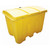 Romold 1000 Litre Commercial Tote Storage Container Bin PSB2, bright yellow large plastic storage bin with a lid designed for industrial or commercial use.