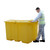 Romold 1400 Litre Commercial Tote Storage Container Bin PSB3, bright yellow plastic storage bin with lid and handle for commercial use.