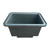 Excelsior 250 Litre Forklift Mortar Tub Mixed Recycled, black and gray rectangular molded plastic container for mortar or construction materials.