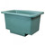 Excelsior 250 Litre Forklift Mortar Tub Mixed Recycled, a teal-colored durable plastic tub designed for construction and mortar mixing.