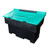 Excelsior Bulk 14+ 200 Litre Recycled Grit Storage Bins, black and turquoise plastic bin with lid labeled 'GRIT' for storing recycled grit material.