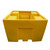 Oaklands Soft Covered Single IBC Bunded Spill Pallet Stand, bright yellow spill containment stand for IBC tanks with secure cover and sturdy base.