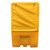 Oaklands Soft Covered Single IBC Bunded Spill Pallet Stand IBCSPC, yellow spill containment stand with protective cover and base for safe storage of IBC containers.