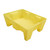 Romold 70 Litre Drip Spill Tray On Legs ST70, yellow plastic spill containment tray with raised edges and legs for stability.
