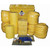 Fentex 1100 Litre Chemical Spill Kit In Wheeled Bin CSKI, yellow spill cleanup kit with hoses, pads, and protective gear in a wheeled container.