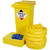 FyterTech 120 Litre Chemical Spill Kit In Wheelie Bin CSK120, yellow spill containment kit with absorbent pads, socks, and a wheelie bin for handling chemical spills.