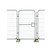 ZND 1 Metre Temporary Anti-Climb Pedestrian Gate, metal fencing panel with locking mechanism for security and safety.