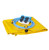 Fentex Leak Diverter Kit Replacement Canopy & Fixings, yellow canopy, blue hoses, black fixings, and repair tools.