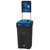 Leafield 100 Litre Envirobin Indoor Recycling Bin, digital indoor recycling bin for confidential waste with a blue lid and sign for confidential waste