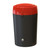 Leafield 135 Litre Envirobin Flip Lid Indoor Recycling Bin, black body with red flip lid for waste and recycling disposal.