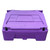 Excelsior 400 Litre Lockable Lidded Outdoor Storage Box, purple plastic outdoor storage container with lockable lid and sturdy design.