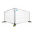 ZND 3.5m Eco Standard Temporary Heras Fence Panel, lightweight metal construction with grid pattern, sturdy base supports, ideal for construction sites.