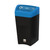 Leafield 33 Litre Enviropod Single Waste Stream Recycling Bin, blue and black recycle bin with a paper recycling symbol and a slot for inserting paper waste.